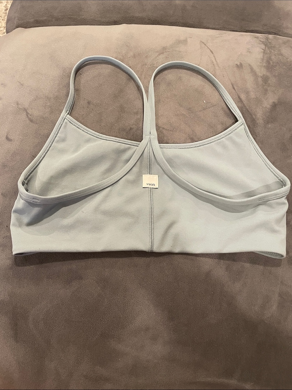 Vuori Soft Steel Gray Sports Bra - Picture 2 of 5